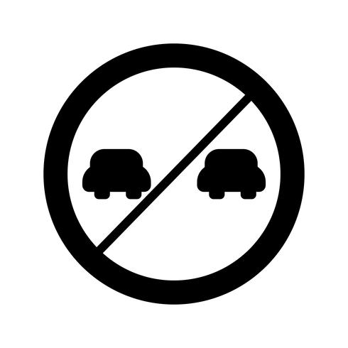 Vector Overtaking prohibited Icon