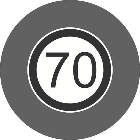 Vector Speed limit 70 Icon