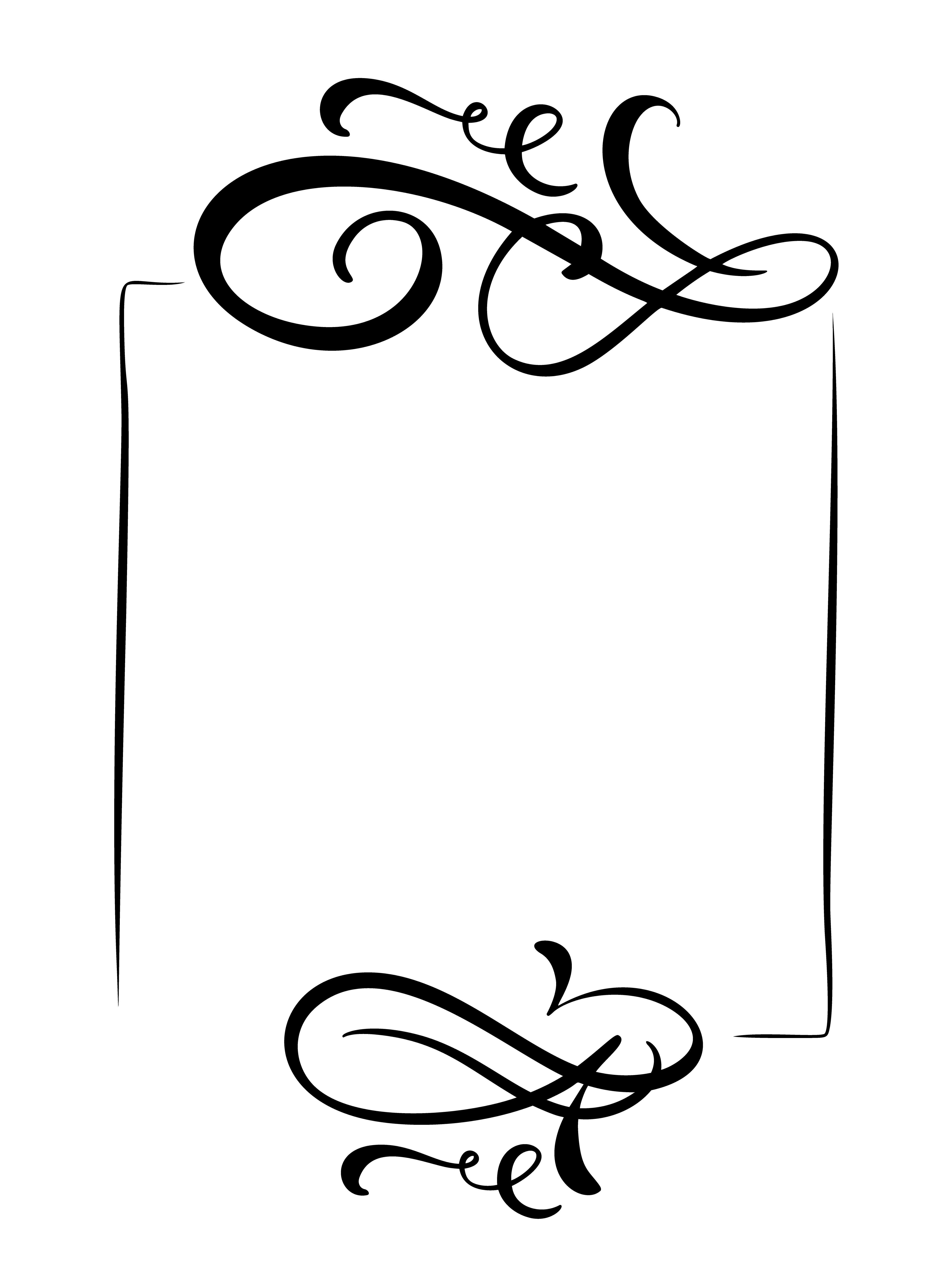 Decorative hand drawn vintage vector frame and borders. Design