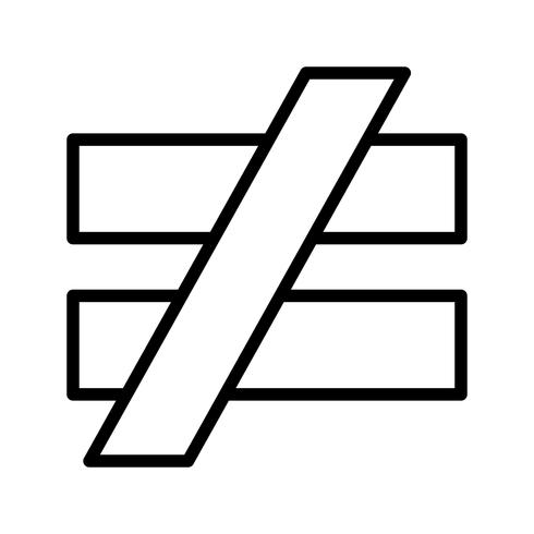 NotEqualTo Vector Icon