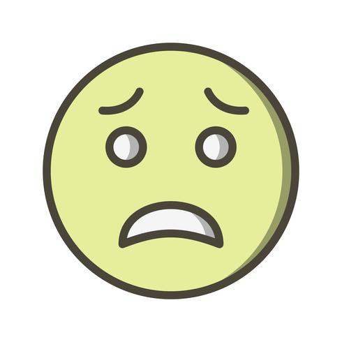 Scared Emoji Vector Icon