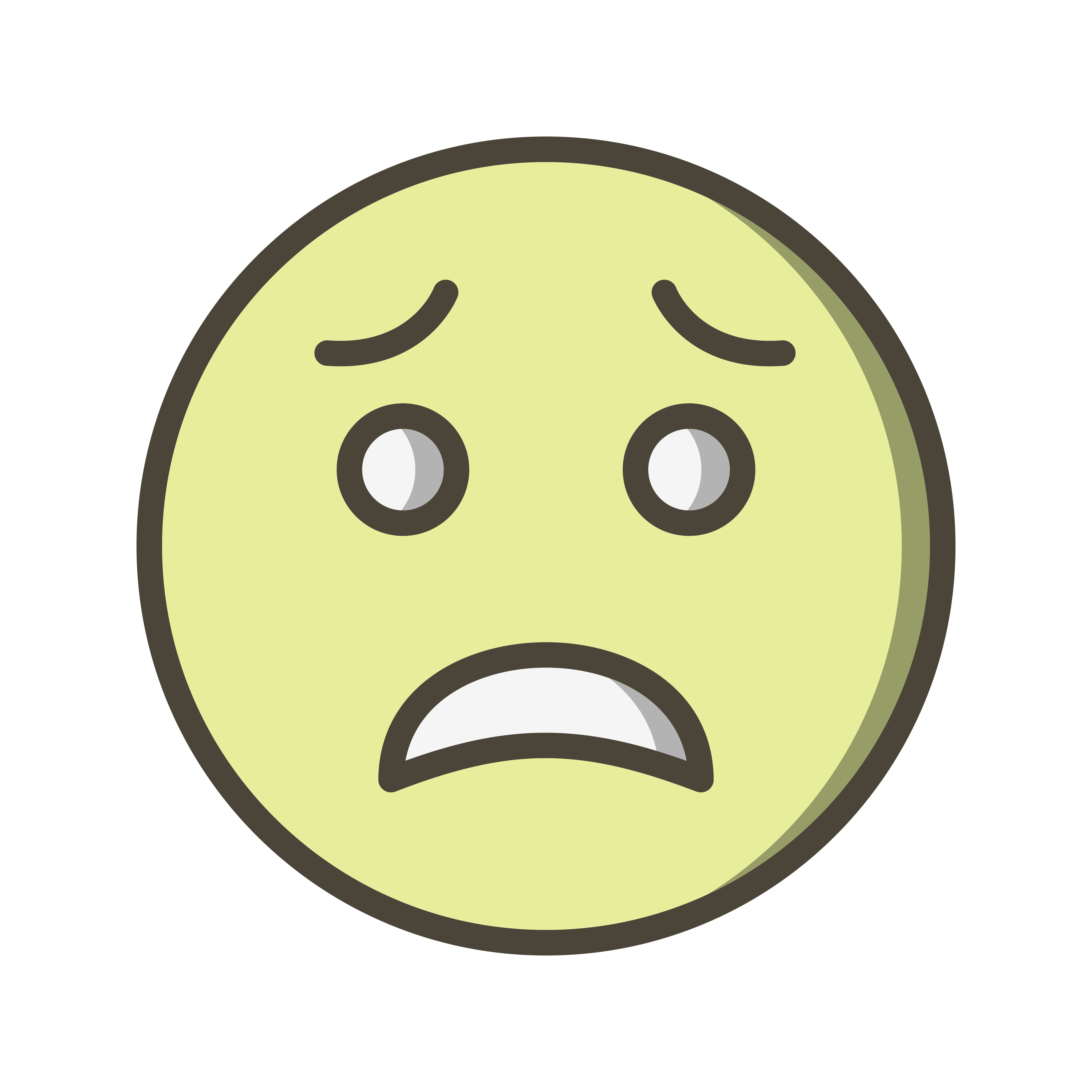 Isolated Sticker Of Scared Face Cartoon Emoji. 24556502 Vector Art at  Vecteezy