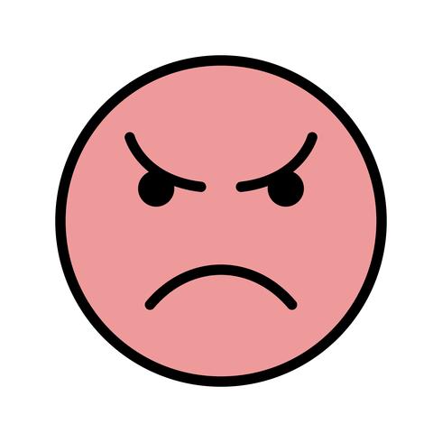 Angry Emoticon Vector Icon