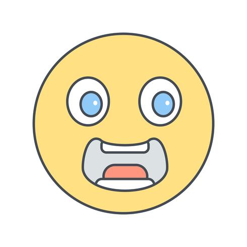 Scared Emoji Vector Icon