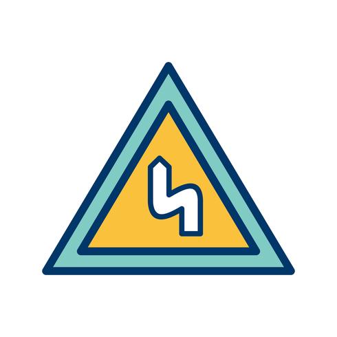 Vector Double bend to the left Icon