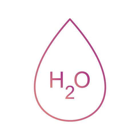 H2O  Vector Icon