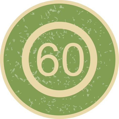 Vector Speed limit 60 Icon