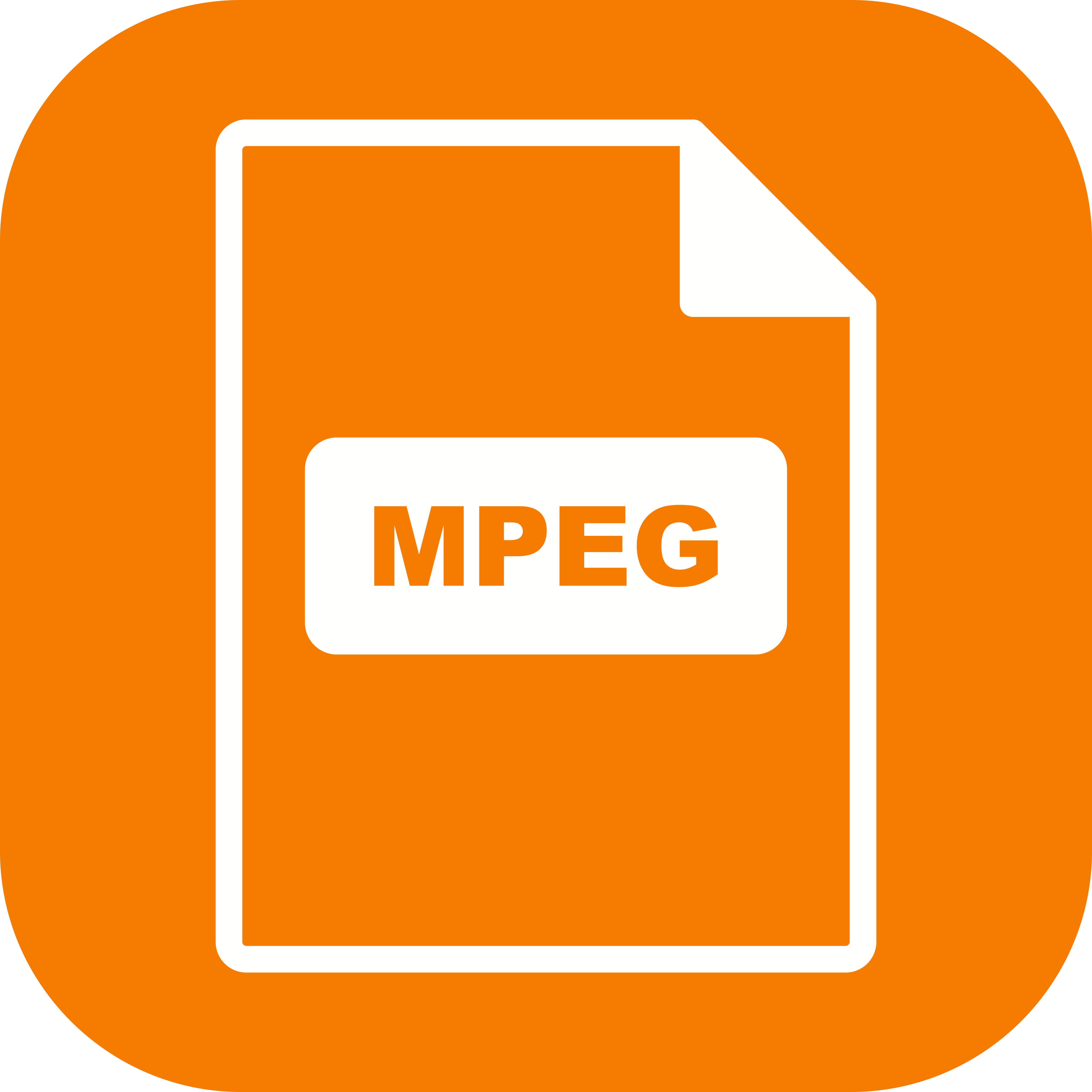 MPEG Vector Icon 381069 Vector Art at Vecteezy