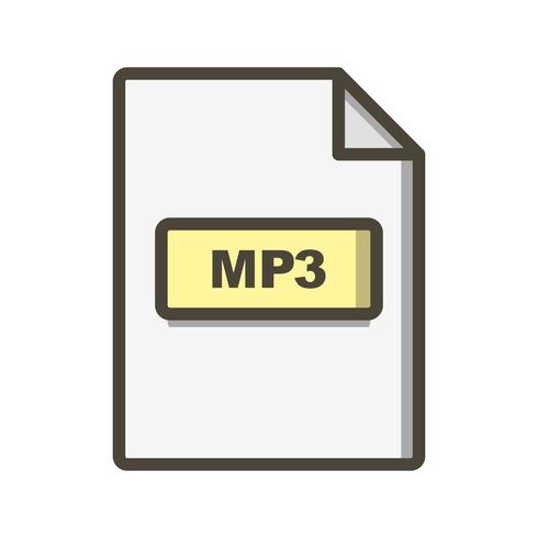 Icono de vector de mp3
