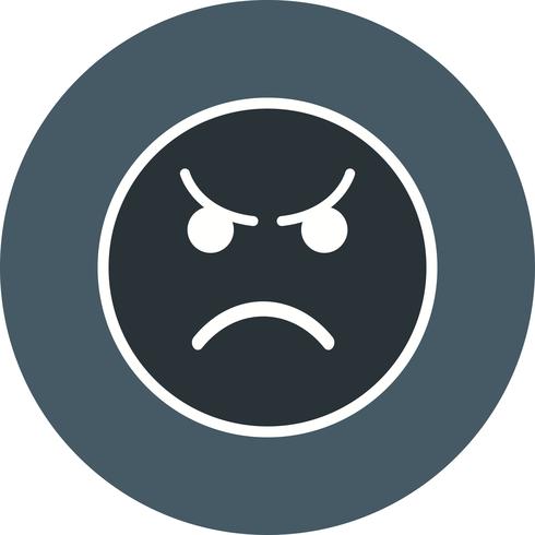 Angry Emoticon Vector Icon