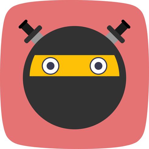 Icono de vector de emoji ninja