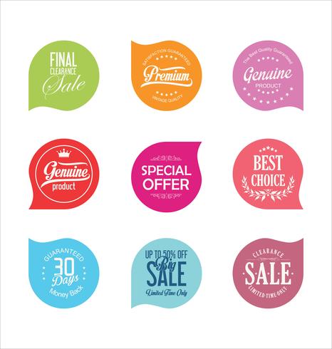 Luxury premium golden badges and labels vector