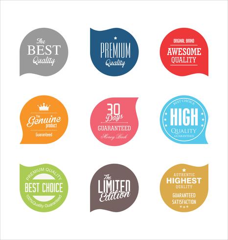 Modern badges stickers and labels collection vector