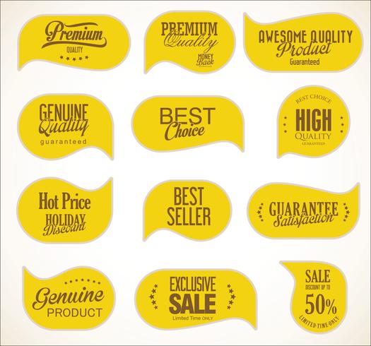 Modern badges stickers and labels collection vector