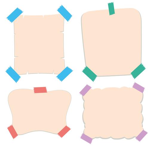 Paper templates in four styles vector