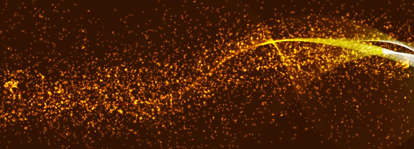 Glitter shiny wave banner template vector