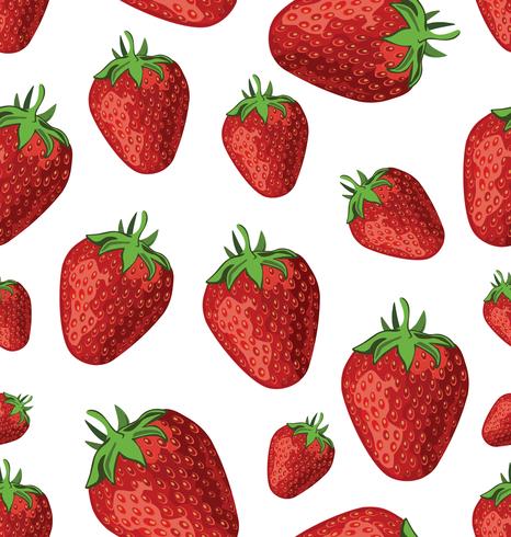 seamless texture of strawberries vector