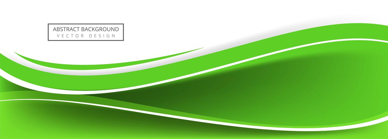 Abstract creative green wave banner design vector