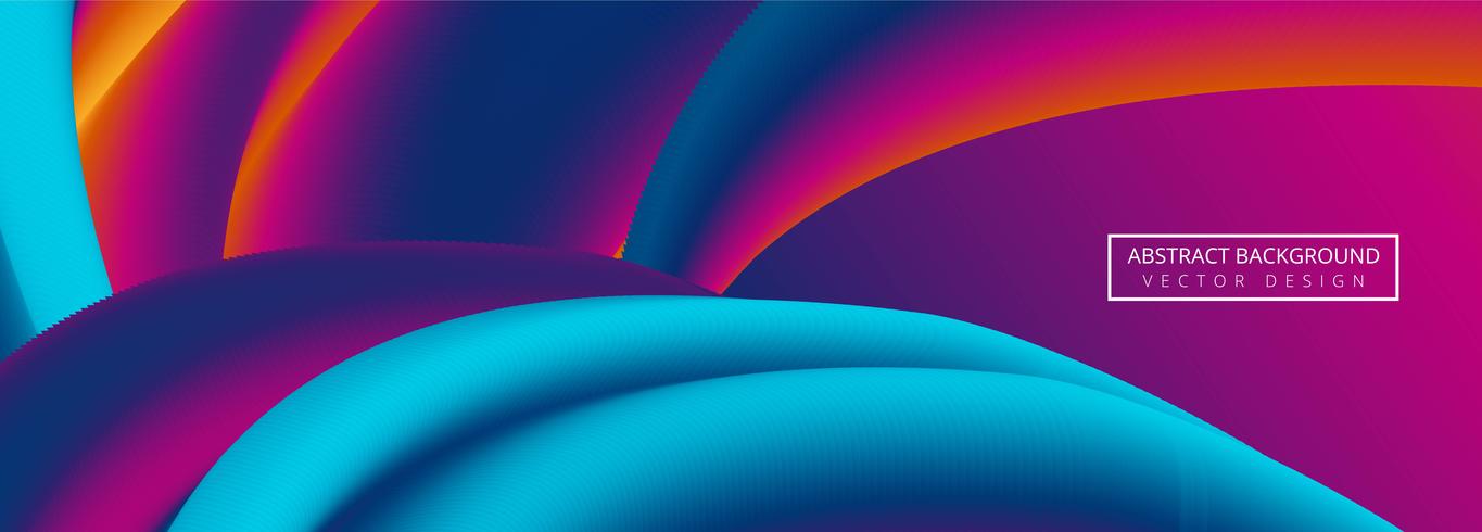 Abstract colorful wave banner background  vector