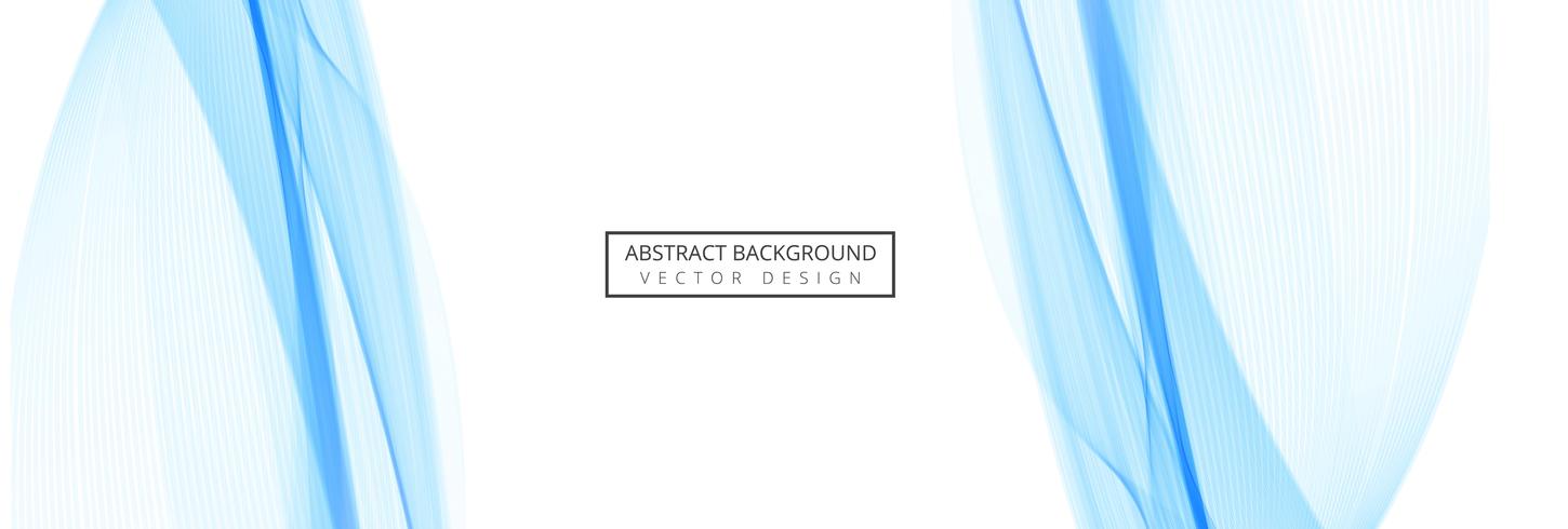 Diseño de encabezado de onda elegante azul abstracto vector