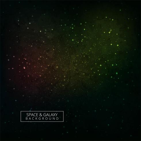 Stars of a planet and galaxy in a free space colorful background vector