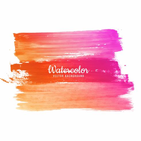 Beautiful watercolor colorful strokes background vector