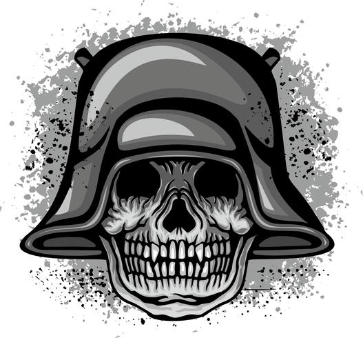 emblema agresivo con calavera vector