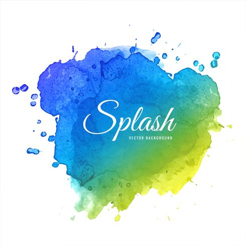 Abstract colorful soft watercolor splash background vector