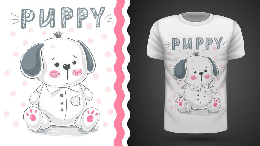 Dog, puppy - idea for print t-shirt vector
