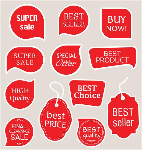 Modern badges stickers and labels collection vector