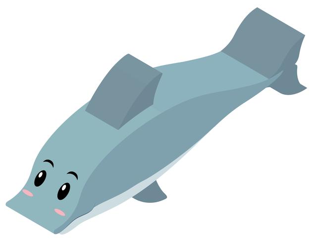 Diseño 3D para delfines vector