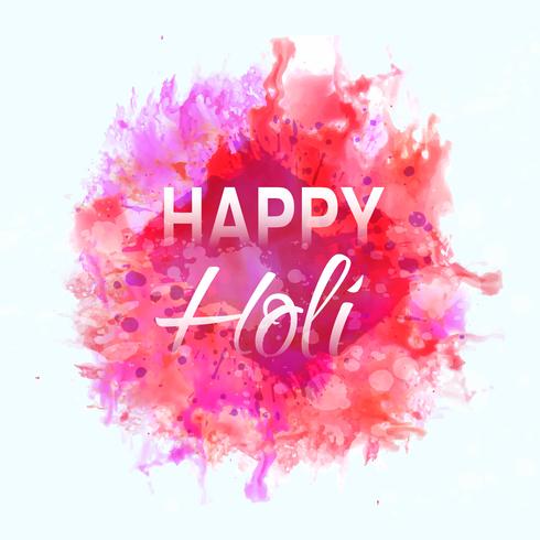 Feliz celebración de Holi Festival Indio de Colores vector