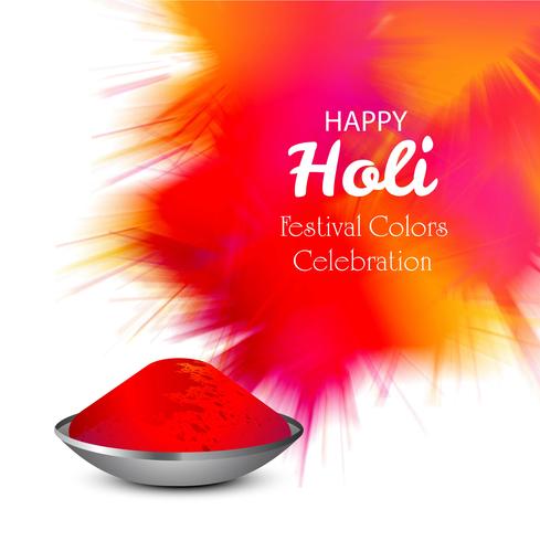 Happy holi colorful celebration for card background vector