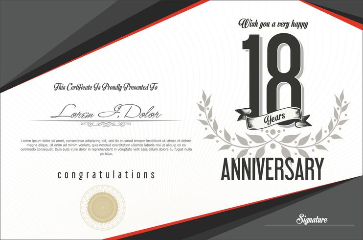 anniversary background vector