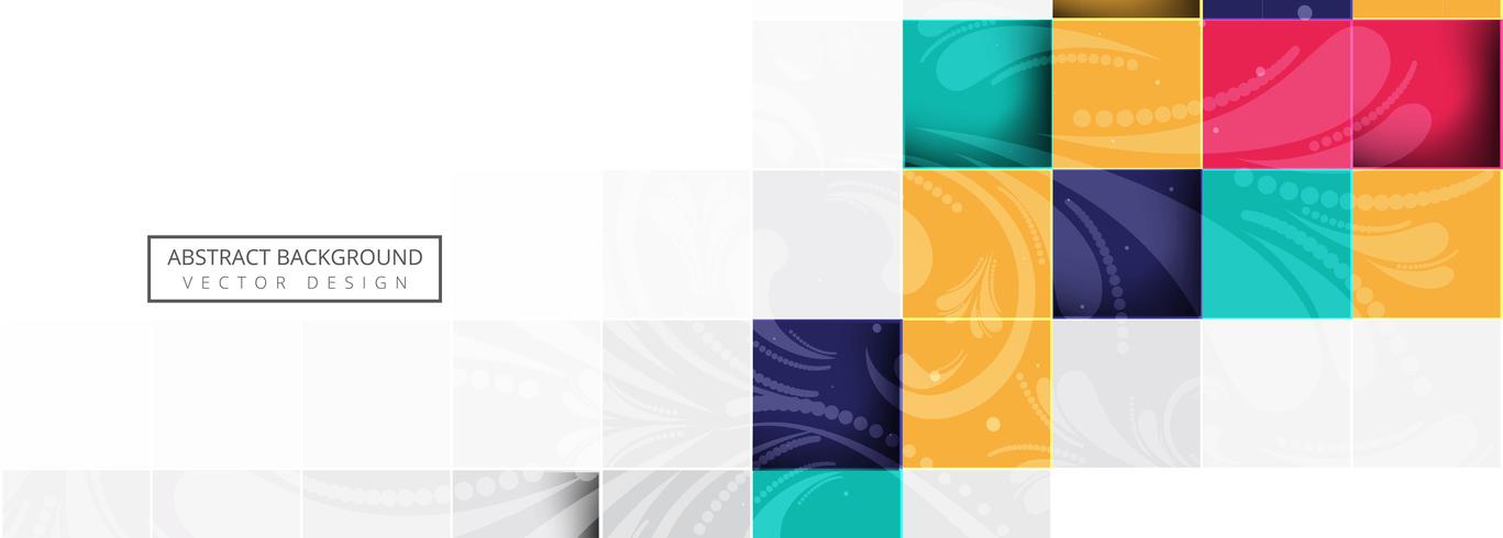 Abstract colorful blocks banner background  vector