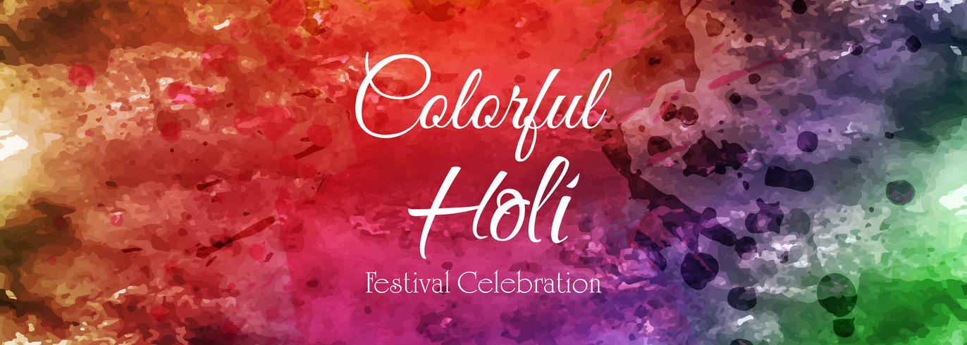 Celebration colorful happy holi banner tamplate vector