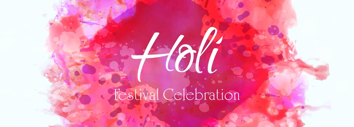 Holi festival colorido banner vector