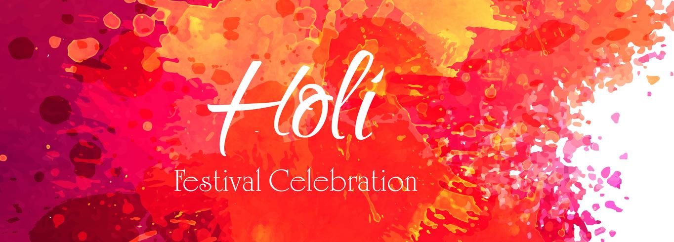 Festival de la India feliz Holi celebración banner vector