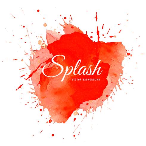 Elegante vector de acuarela rojo splash