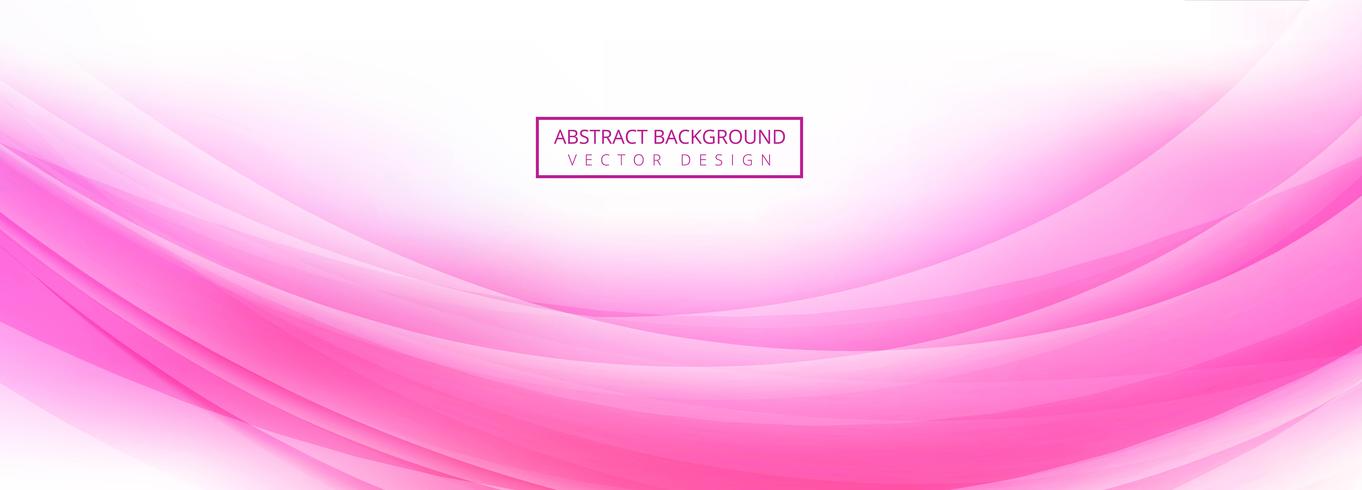 Abstract pink wave banner template vector