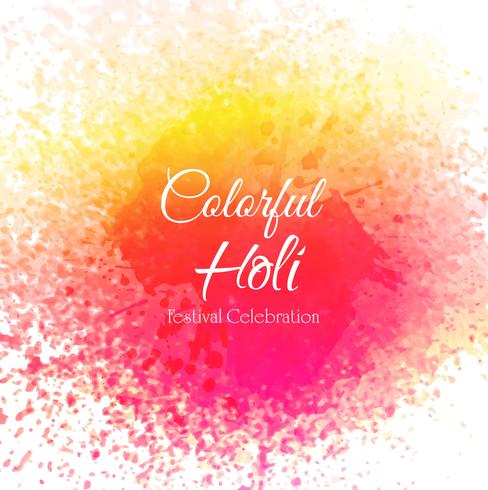 Feliz Holi Indian festival de primavera de colores de fondo vector