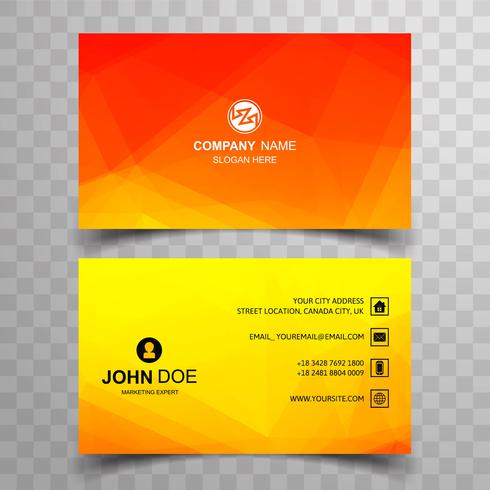 Elegant polygon business card set template design vector
