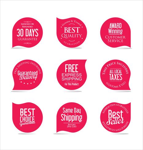 Modern badges stickers and labels collection vector