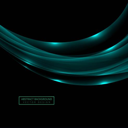 Abstract blue shiny wave background vector