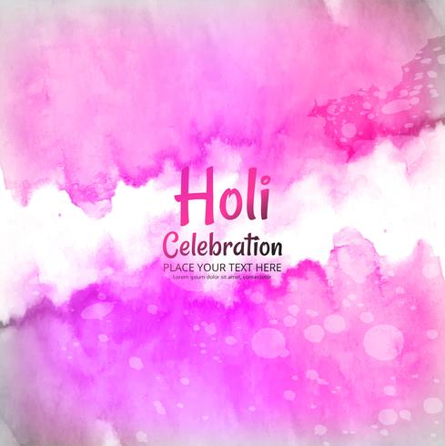 Happy Holi on abstract colorful splash background vector