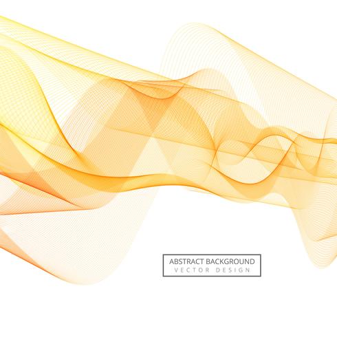 Abstract orange smoke wave background vector