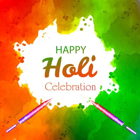 Festival of Colors  happy holi celebration card vector