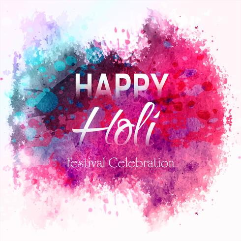 Happy Holi Indian spring festival of colors background vector
