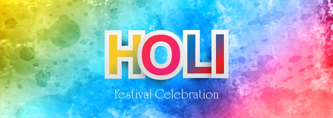 Holi festival colorful banner vector