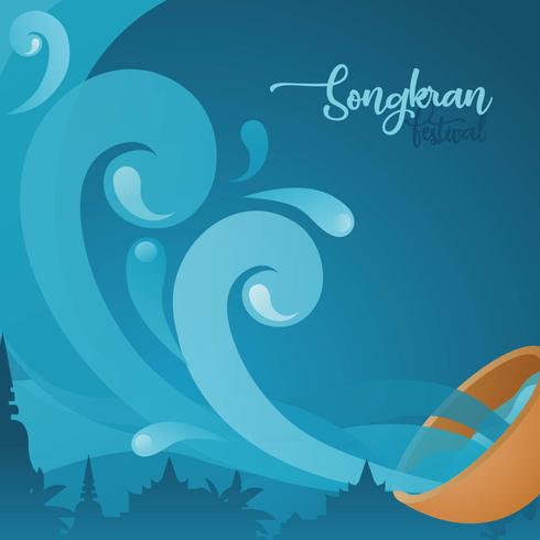 Fondo de Songkran vector